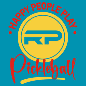 Happy People Play Pickleball Ladies Performance Tee Design